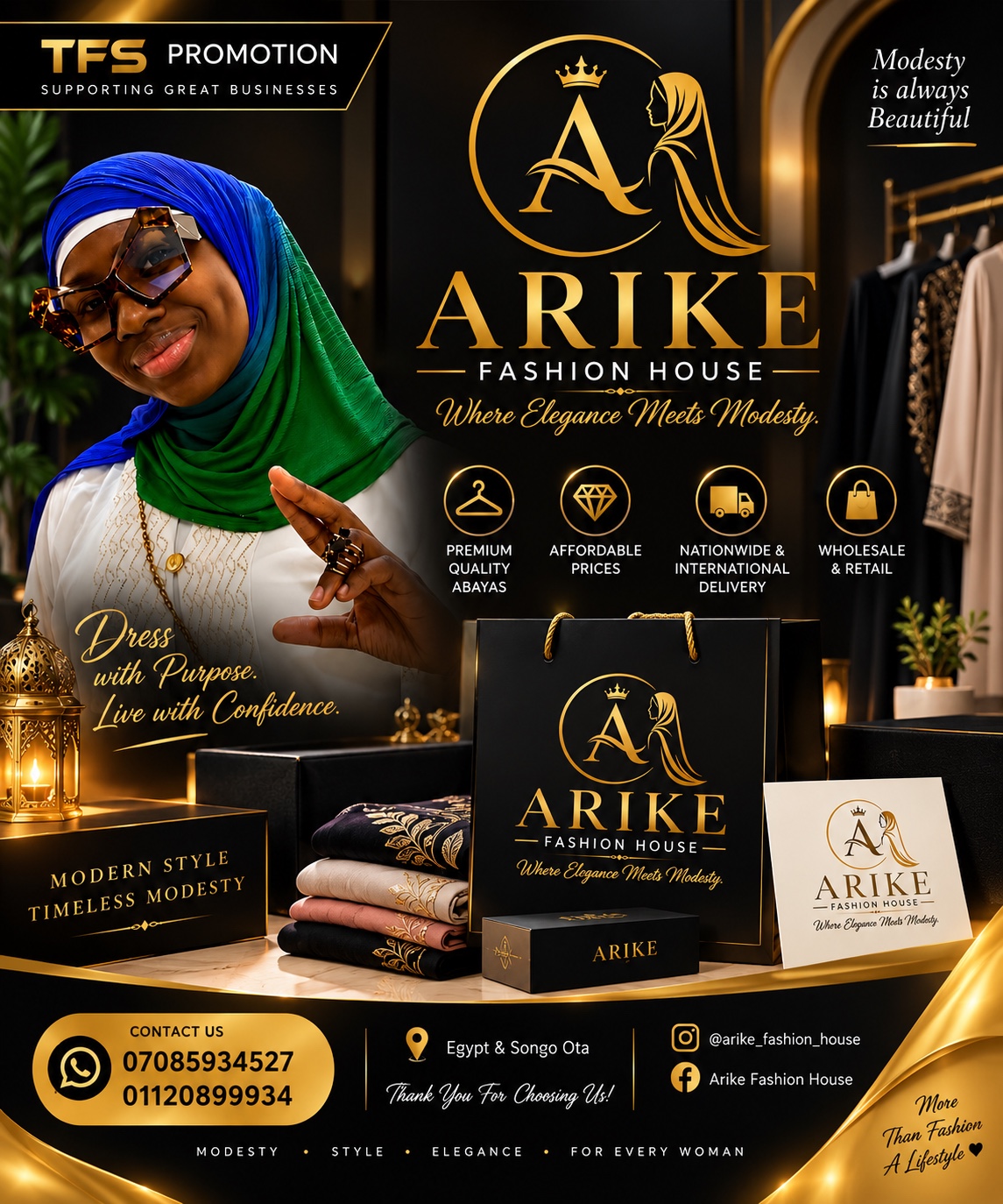 Arike Fashion House TFS promotion flyer